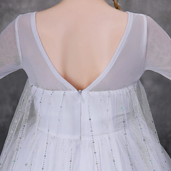Elsa Prinsessklänning Frozen II Sommar Flickor Maskeradklänning Barn Present 140cm