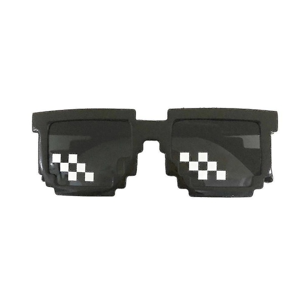 Thug Life Solbriller Mænd Kvinder Glas 8 Bit Pixel Mosaik Briller Foto Prop A