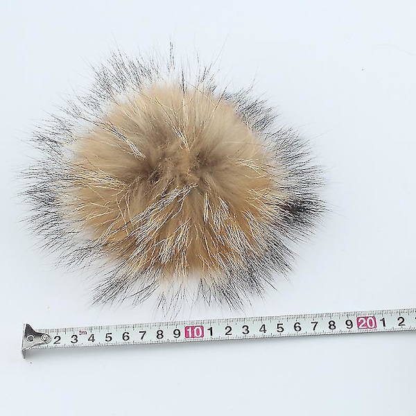 Småbarn Flickor Pojkar Varm Vinter Päls Pom Hatt Stickad Mössa Virkad Skidmössa Bollmössa beige