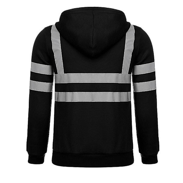 Miesten takit heijastavilla raidoilla, siivoustyövaatteet Black 2XL