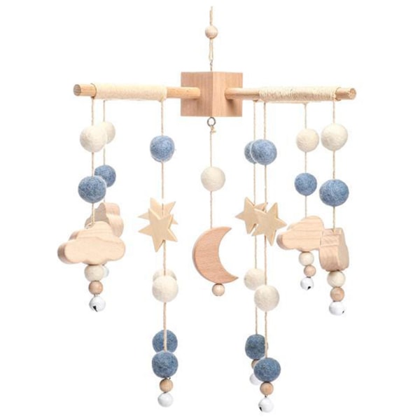 Trä Wind Chimes Toy 3 färg Välj grå Pinkycolor Blue Kids Sovrum Nursery Inredning Blue