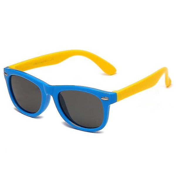 Silikon Gel Båge Klassiska Barn Solglasögon Flickor Pojkar Multi Barn Solglasögon Blue yellow