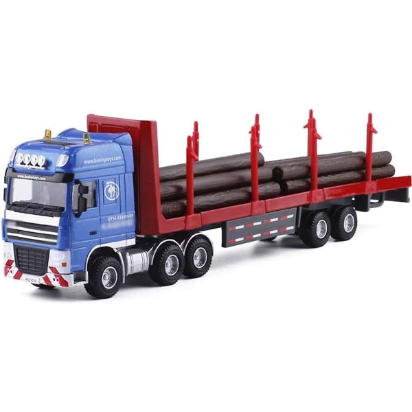 Zinklegering Trä Transportör Modell Leksaksbil Simulering Ingenjörsbil Pojkar Leksaksbil Släpvagn Materialtransportör Barnleksaker red