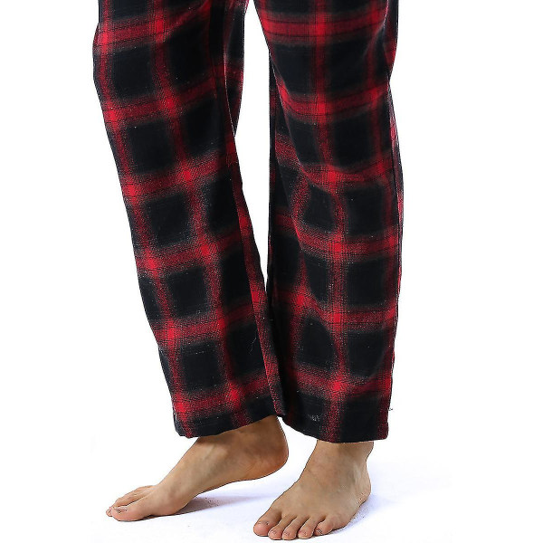 Pyjamasbyxor i bomull för män, rutiga lätta loungebyxor COLOR 6 M