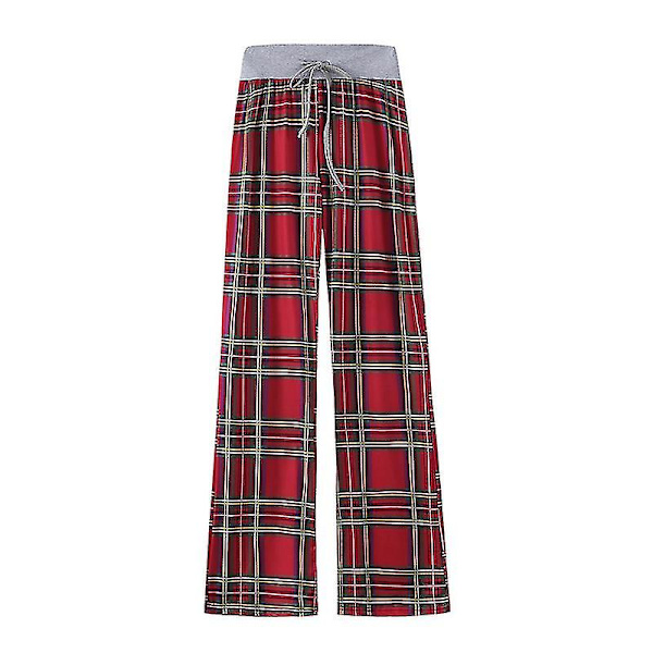 Dame Stretch Bukser med Brede Ben og Tern Dame Højtaljede Bukser red 4XL