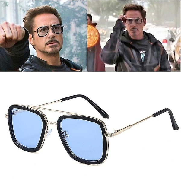 Högkvalitativa Iron Man Tony Stark fiskesolglasögon fyrkantiga utomhus sportglasögon män Spider Eyewear Sports C