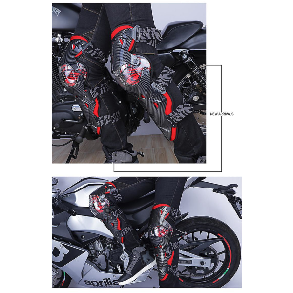 Knæbeskyttere Motorcykel Knæbeskyttere Ride Anti-Fall Beskyttere Benbeskyttere Vindtæt til Mænd og Kvinder Black