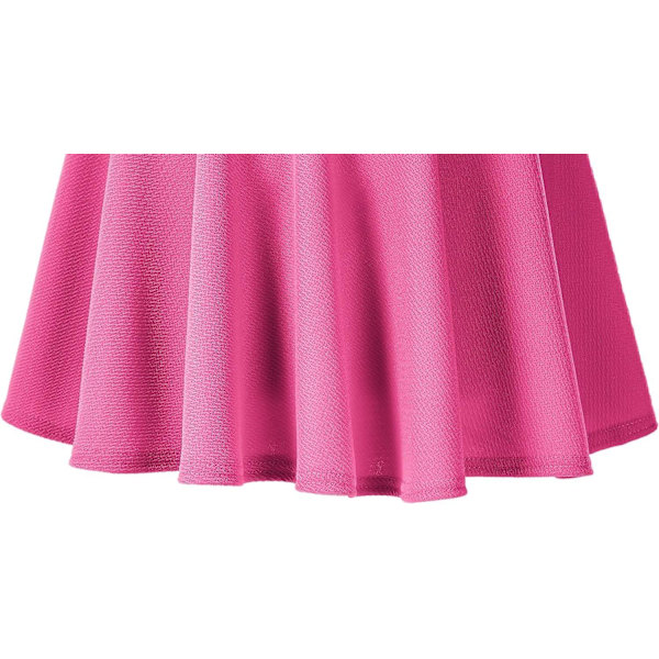 Dam Basic Mångsidig Stretchig Utsvängd Casual Mini Skaterkjol Rose M