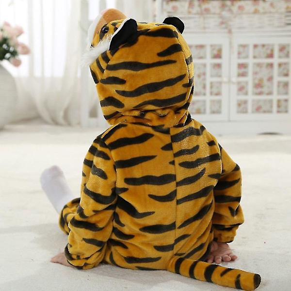 Reedca Taaperon Dinosaurusasuste Lasten Söpö Hupullinen Onesie Eläinasu Halloween Tiger 3-6 Months