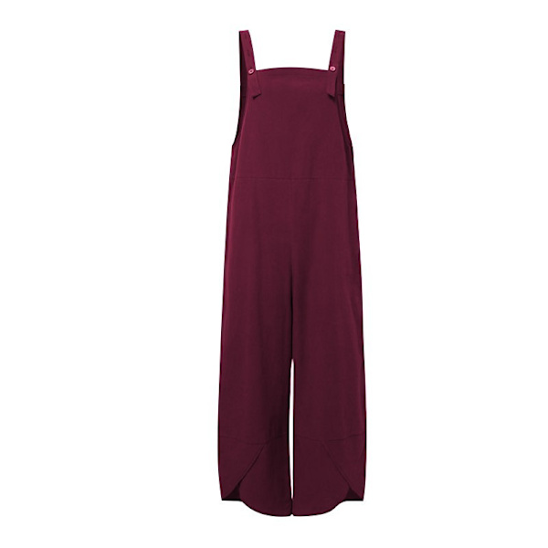 Naisten hihaton haalari leveälahkeiset jumpsuitit purple 3XL