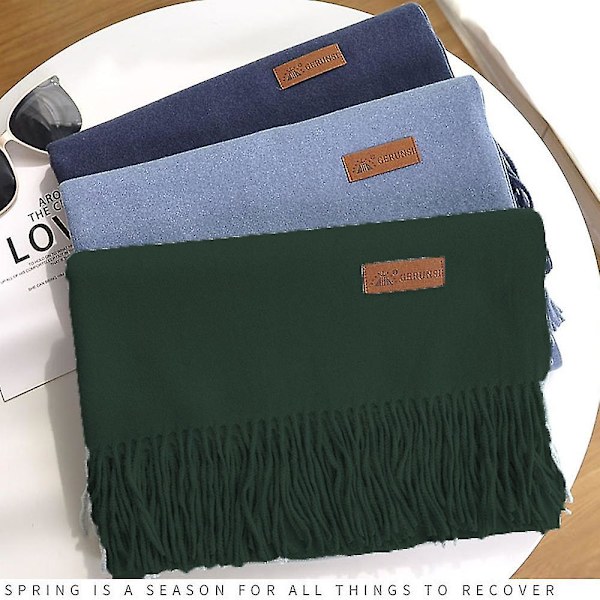 Dame Tørklæde Tæppe Tørklæde Dame Cashmere Følelse Cashmere Sjal Emeralds