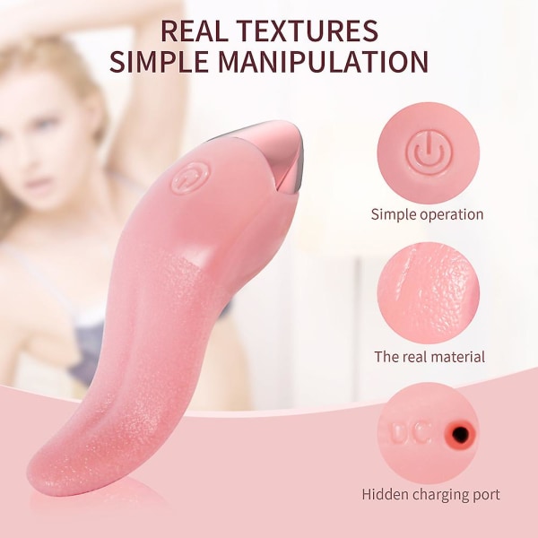 Kvinnlig Mini Av Tongue Shape Stick Toy Set Kvinnor Erotisk produkt Stimulator Stick Skin Color