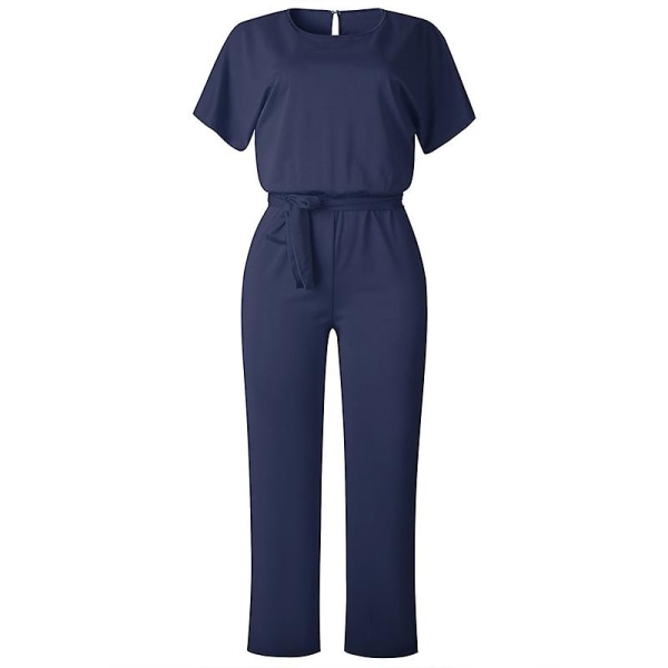 Dame Jumpsuit Casual Vide Ben Dame Aftenfest Lang Playsuit Navy Blue S