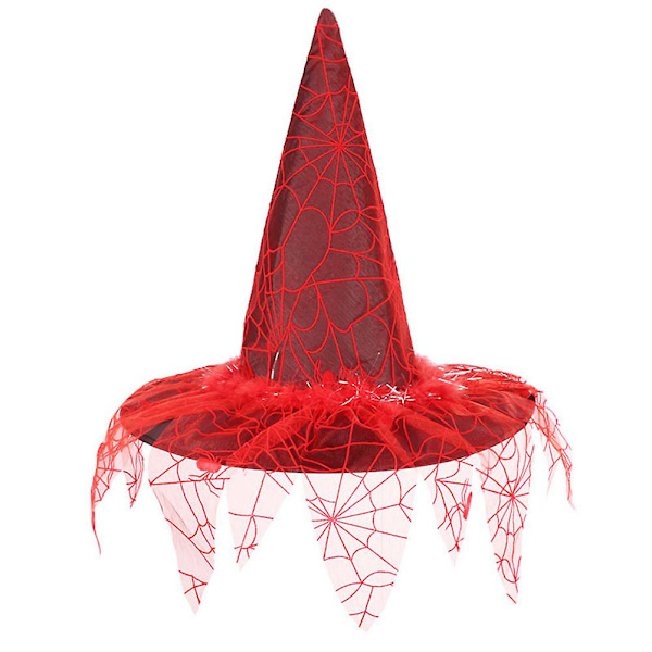 Halloween Noitahattu Verkkokankainen Velhonhattu Meikki Asusteet Cosplay Prom Noitahattu Black