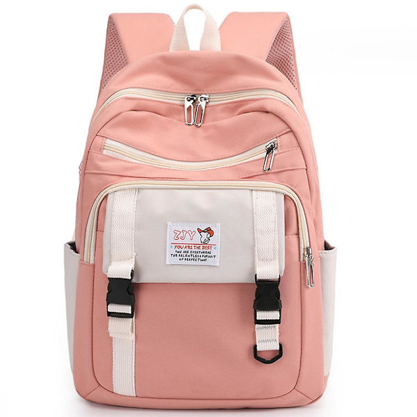 Painettu opiskelijan koululaukku Pink