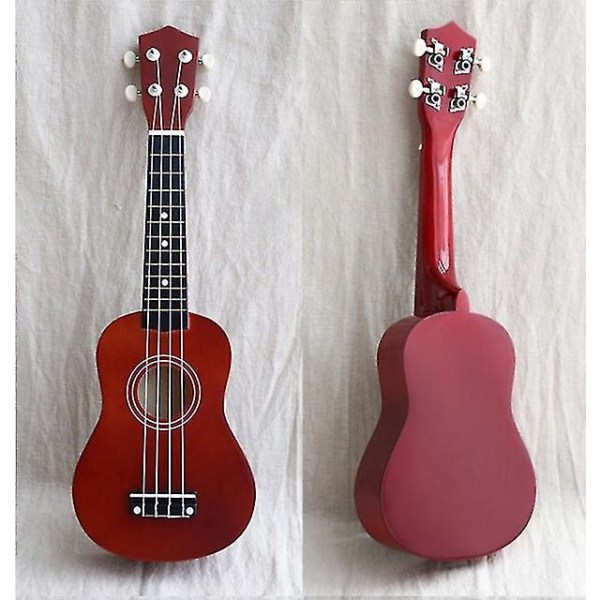 21&quot; Ukulele Lind Akustisk Nylon 4 Strängar Ukulele Basgitarr Musikinstrument För Nybörjare brun
