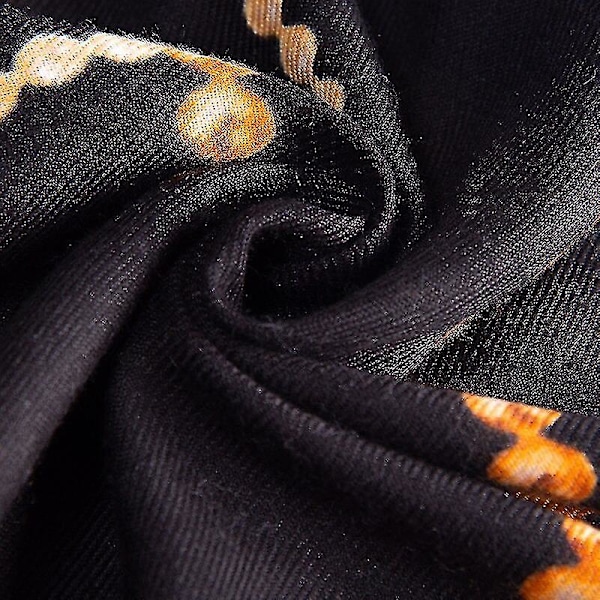 Balinesisk Trykket Skjerf Ginkgo Blad Sjal Wrap S2