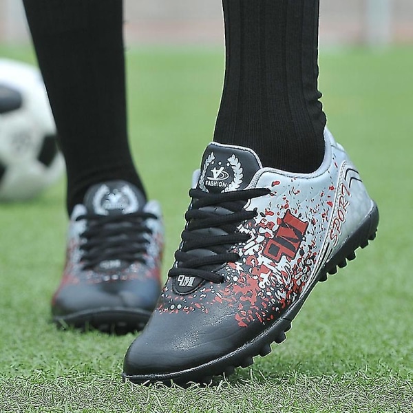 Trend Pojkar Fotbollsskor Spikes Fotbollsskor för ungdomar Stövlar Atletisk Sneaker 3ca1888 Black 38