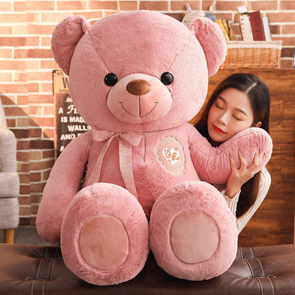 Mjukisdjur teddybjörn krambjörn docka leende björn docka pink 100cm