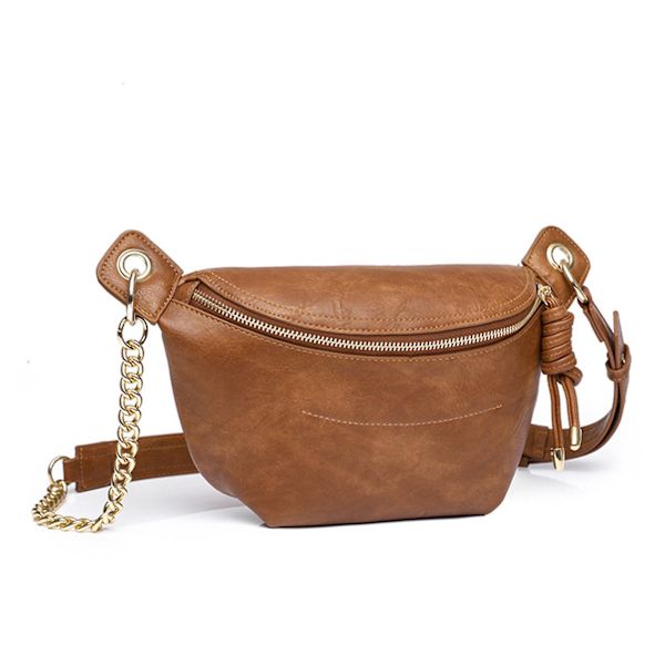 Pu Bröstväska Dam Läder Crossbody Väska Fint Hantverk Dam Axelremsväska För Damers Födelsedag Utsökt Gåva Brown