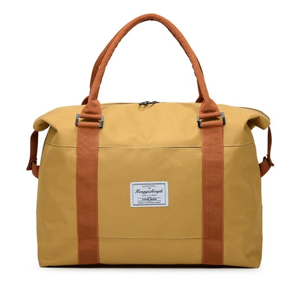 Canvas skulderveske for kvinner, tørr- og våtseparasjon, tote bag for kontorarbeid og skolebruk Yellow