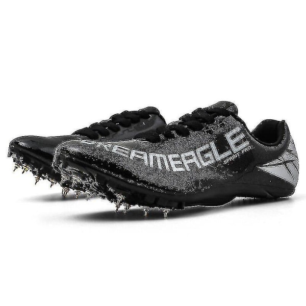 Friidrettssko for piggsko løping sprint atletiske sko BLACK 45