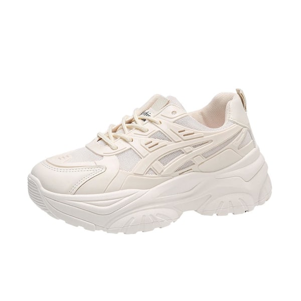 Dampromenad Platta Skor Dam Andas Anti-lukt Sneakers Present Till Jul Födelsedag Nyår Creamy-white 39