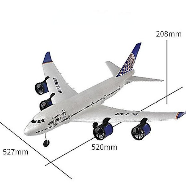 Boeing 747 Flygplansmodell Ultralätt Ving Skumkropp 4 Motorer Fjärrkontroll Flygplansmodell Leksaksflygplan