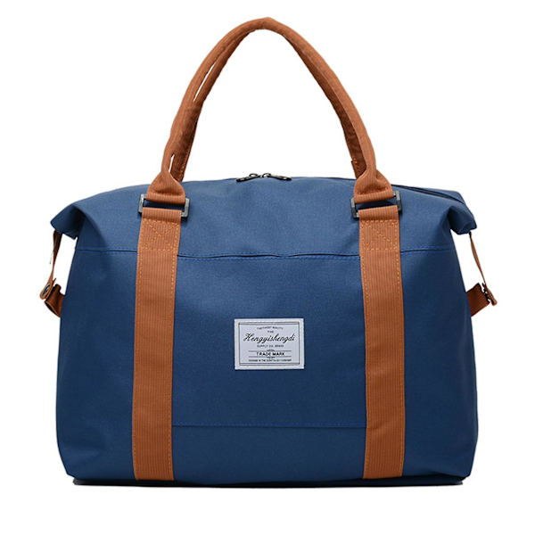 Canvas skuldertasker til damer, tør og våd adskillelse, tote taske til kontorarbejde og skolebrug Blue