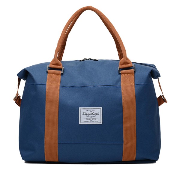 Canvas skulderveske for kvinner, tørr- og våtseparasjon, tote bag for kontorarbeid og skolebruk Blue