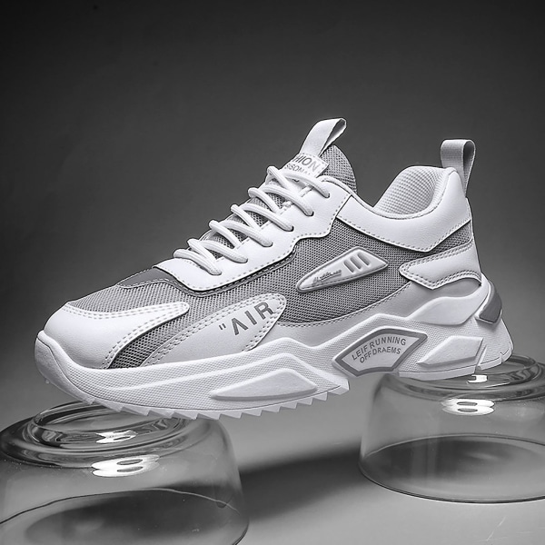 Herr Clunky Sneaker Dad Shoe Enkel Bekväm Lågprofil Sneaker För Daglig Användning Året Runt Black 42