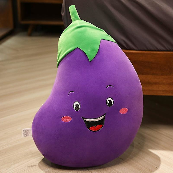 1 st 30/50 cm Tecknade Grönsaker Plyschleksaker Söta Mjuka Simulerings Morot Aubergine Chili Majs Växt Kudde Fyllda Dockor För Barn about 100cm eggplant