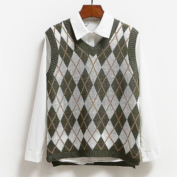 Strikket Vest, Afslappet Pullover Elastisk Sweater Black XL