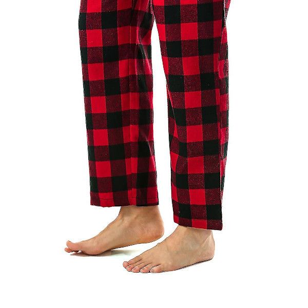 Miesten puuvillaiset kudotut pyjamahousut, ruudulliset kevyet olohousut COLOR 3 M