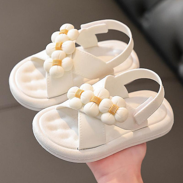 Sommer Baby Pigesko 0-7 år Børnesko Mode Sød Blomst Prinsesse Børnesandaler Piger Småbørn Baby Bløde Åndbare lattice bow white 26Insole 15.5cm