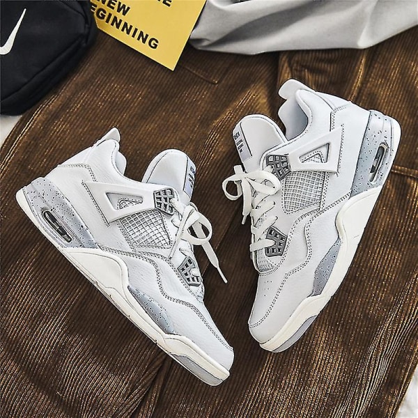 Herre Sneakers Pustende Løpesko Mote Dame Sportssko WhiteGray 42