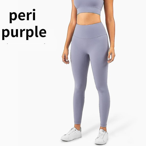 Korkeavyötäröiset Naked Feeling -leggingsit Push Up -urheiluvaatteet naisille Fitness Juoksu Jooga Housut Energy Saumattomat Leggingsit Kuntosalileggingsit tytöille peri purple S