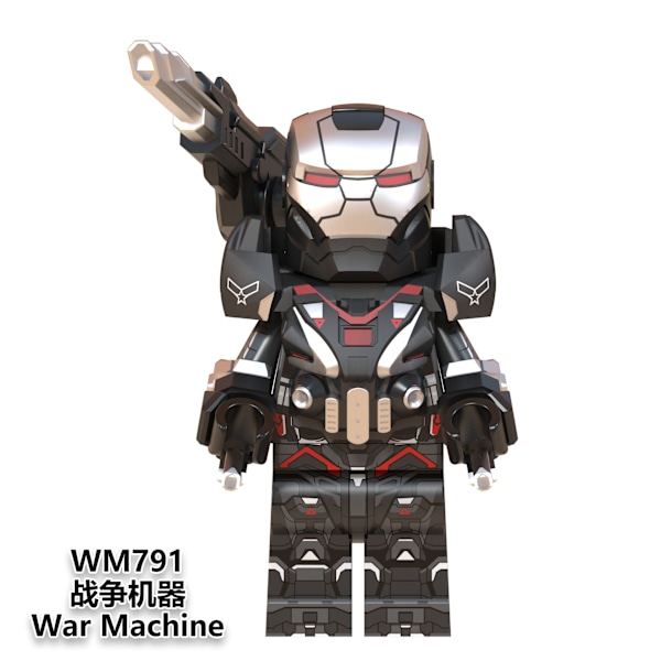 War Machine James Rhodes Miniatur Byggeklods Dukke black