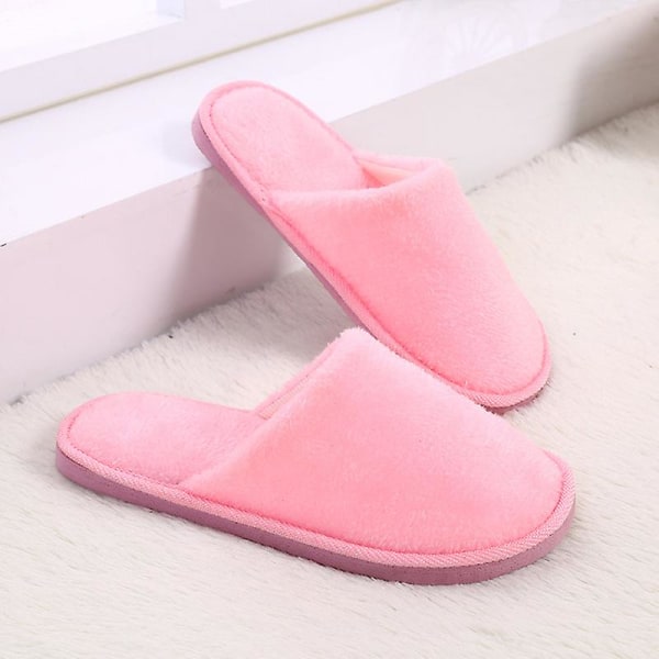 Dame Hjemmesko Nye Vinter Hjemmesko Jente Varm Innendørs Soveværelse Slides Tegneserie Bjørn Bomull Sko Vanntette Sklisikre Tøfler pink 44-45(fit size43-44)