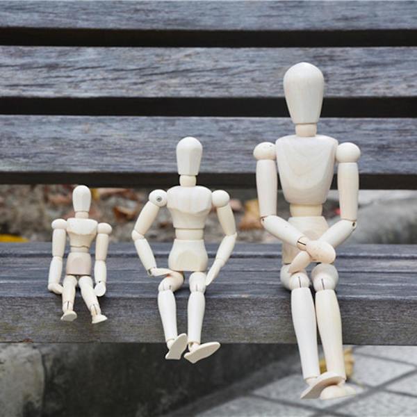 Skitserende Kunstner Bevægelige Lemmer Mandlig Træfigur Model Dukke Legetøj Skitse Mannequin Dukke 20 Cm