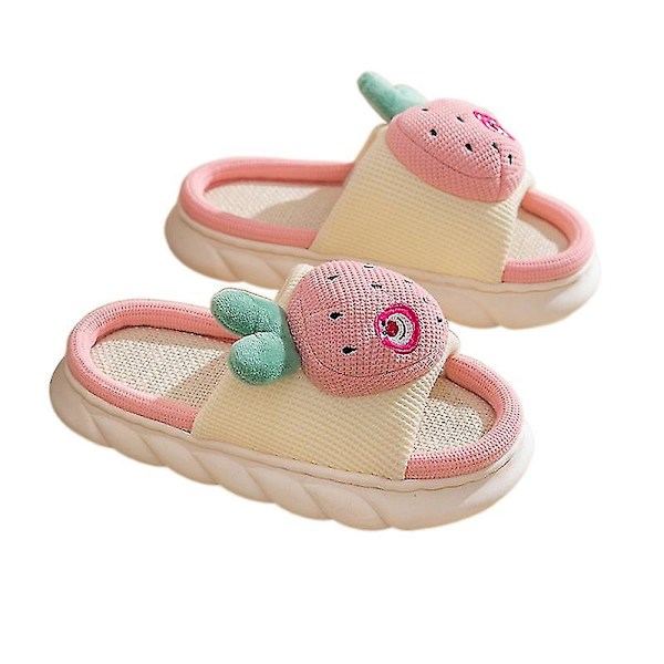 Tyttöjen kevyet kotitossut makuuhuoneeseen, söpöt sandaalit sisä- ja ulkokäyttöön, liukumattomat avokärkiset kengät Pink EU 35.5-36