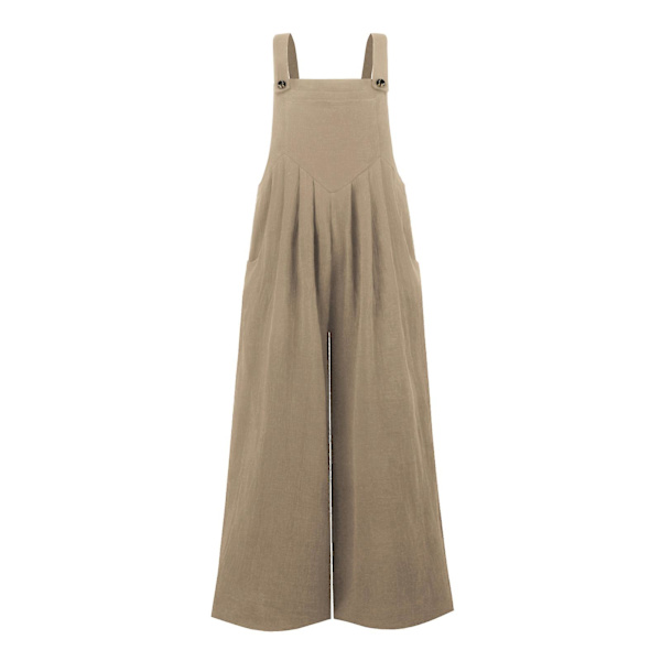 Dame Casual Hverdags Jumpsuits Lange Stropløse Bukser Rompers Til Cocktail Bryllup Udendørs Forretning Khaki L