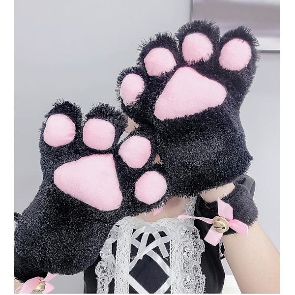 Cosplay Djur Katt Varg Björn Hund Räv Tassar Klor Vantar Handskar C Blue