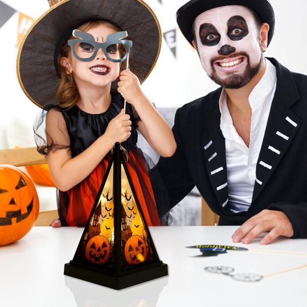 LED Nattlampe med Hodeskalle Halloween Gresskar Nattlys Bærbar Soverom Sengelamper Bursdagsgaver til Jenter Gutter Skeleton