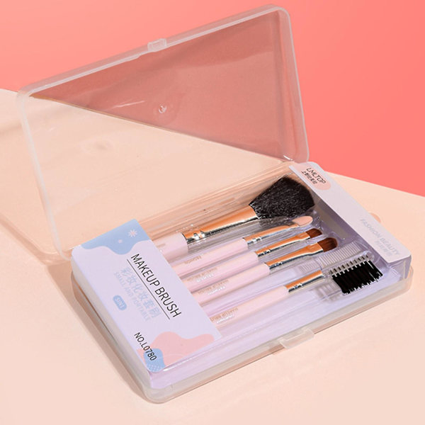 5 stk. Holdbart Makeup Børstesæt Ergonomisk Design Børstesæt Let At Rengøre Til Venner Familie Naboer Gave AA