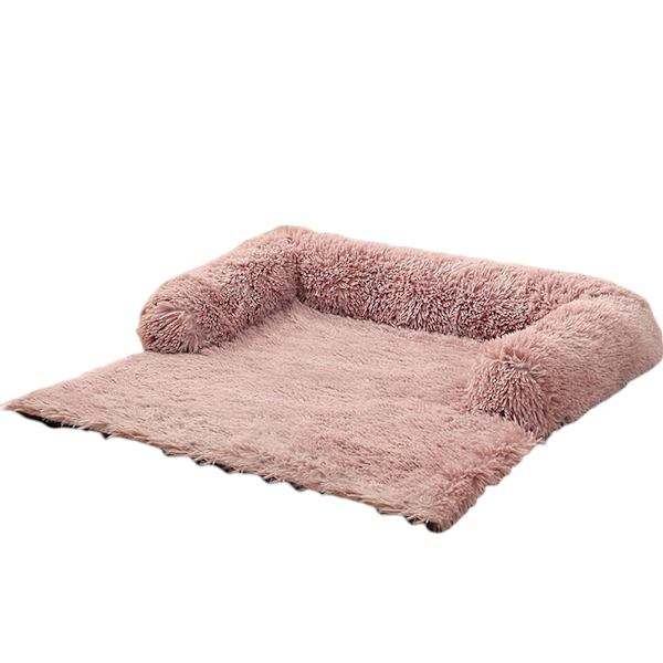 Universal Kæledyrsseng Lang Plys Kat Hundemåtte Blød Komfortabel Kattesofa Til Store Små Katte Hunde 62*62cm Khaki