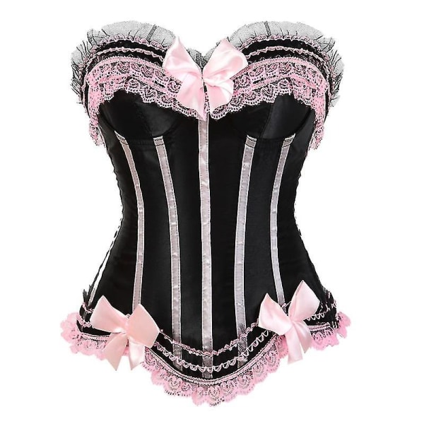 Dame Sexy Korsetter Overbyste Korsett Og Skjørt Sett Tutu Korsett S-6xl Leopard L