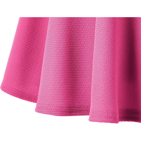 Dam Basic Mångsidig Stretchig Utsvängd Casual Mini Skaterkjol Rose M