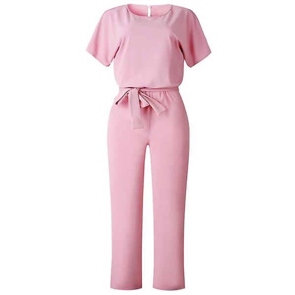 Dame Jumpsuit Casual Vide Ben Dame Aftenfest Lang Playsuit Pink XL