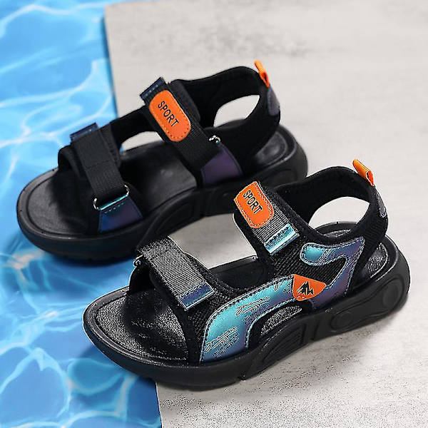 Nya Trendiga Pojkar Sommar Utomhus Sandaler Fiskarsandaler Lätta Sport Sandaler 3c166jk BlackOrange 30